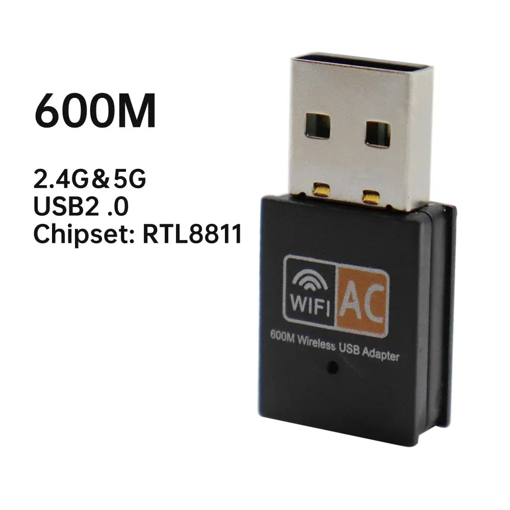 4-Antenna USB3.0 Dual Band WiFi Adapter 1300Mbps (2.4GHz & 5GHz) for PC & Laptop